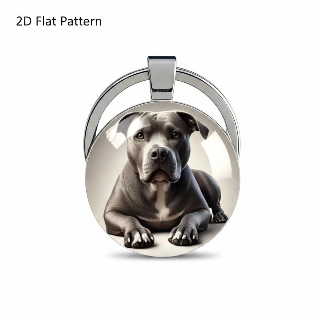 Staffie Dog Keychain