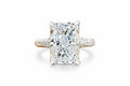 Large Zirconia Silver-Plated Ring