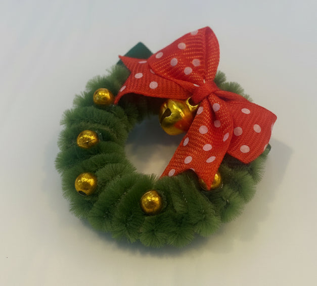 Christmas Wreath hair clip