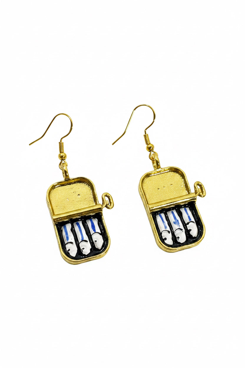 Tin of Sardines Earrings (Hypoallergenic)