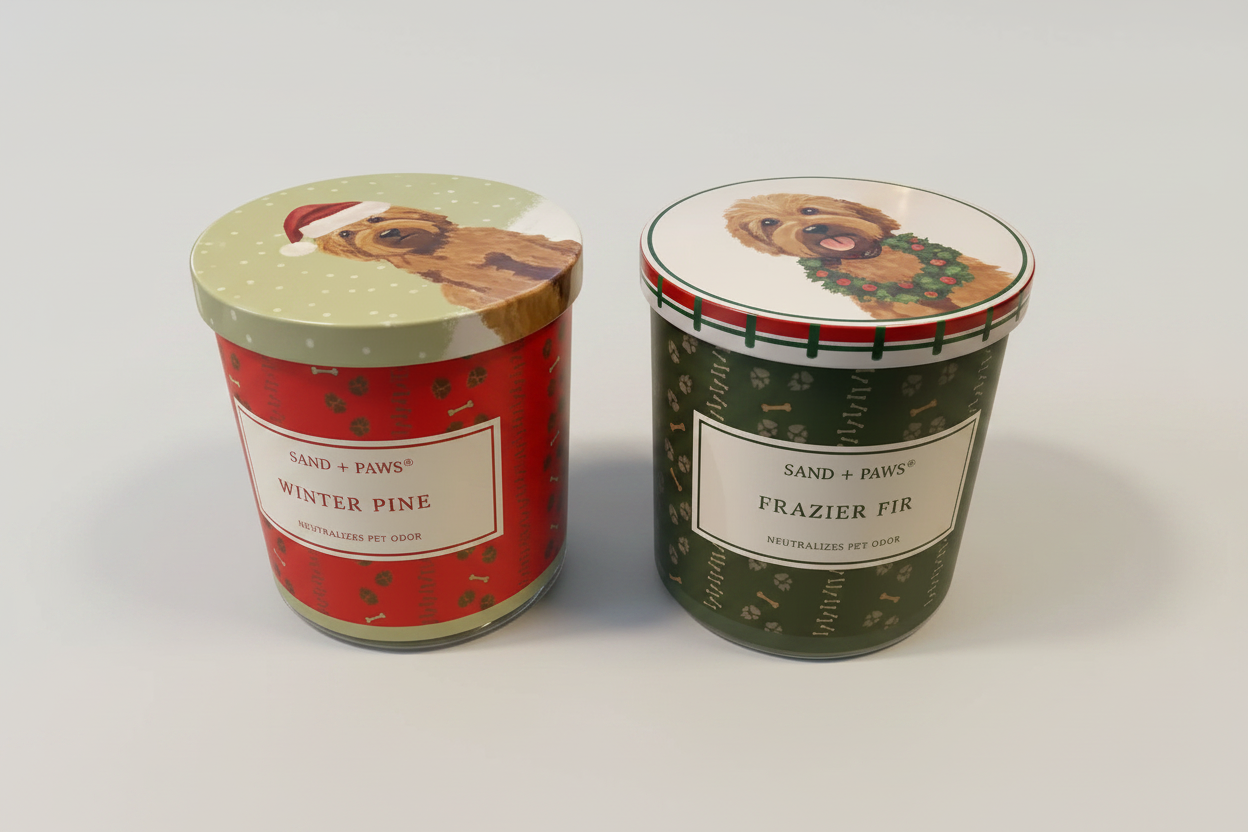 Pet Odour neutralising Christmas candle