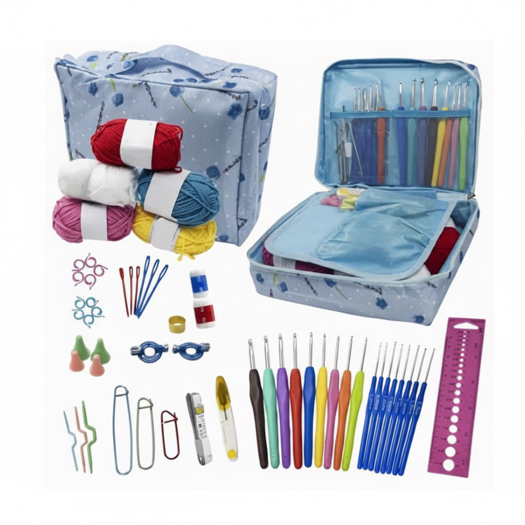 67 Piece Crochet Starter Kit in Bag