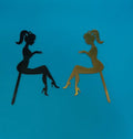 Fashionista Lady cake topper ( Black or Gold)