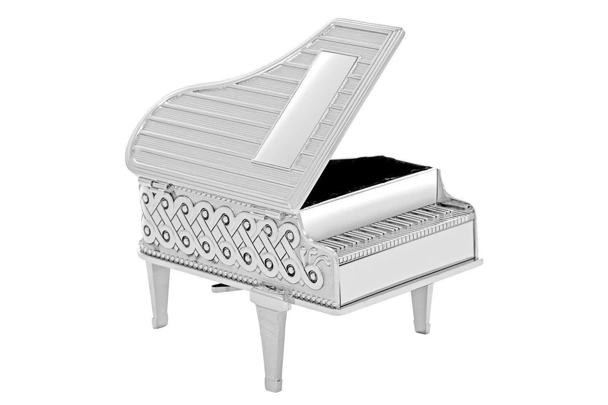 Whitehill Musical Jewellery Box Piano Silver Plated