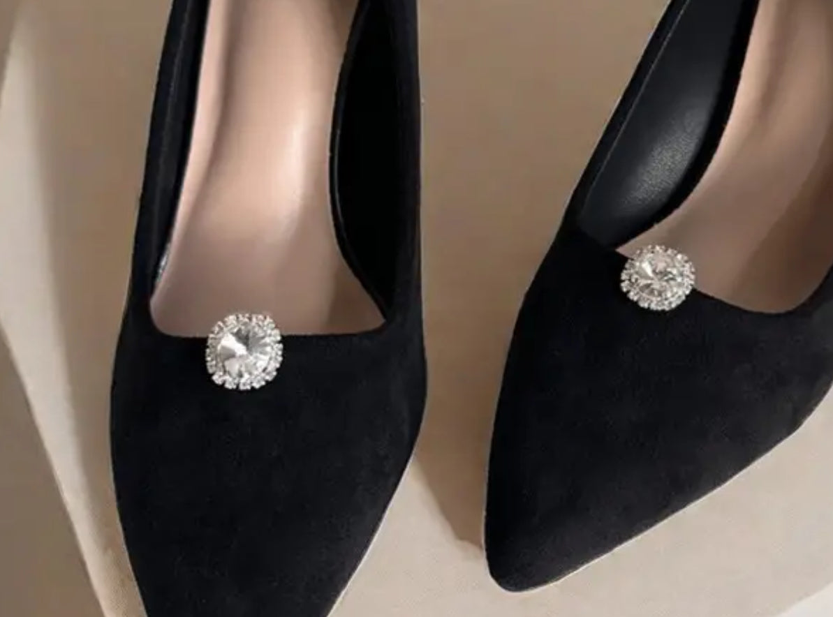 Gem shoe clips (small round)