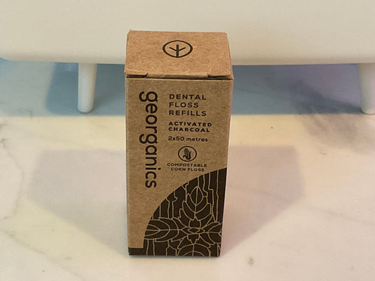 Organic dental floss refills activated charcoal.               (2X 50metres)