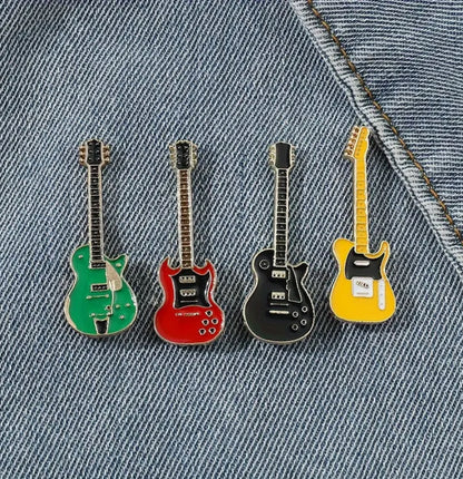 Electric guitar brooch ( 4 colour choices)