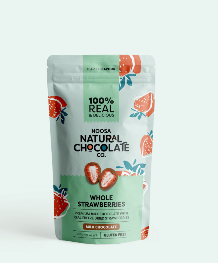 Fraises au chocolat au lait 100 g