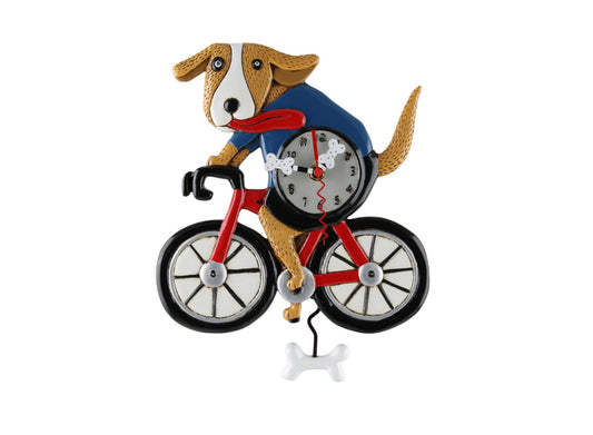 Dog on Bike Pendulum clock