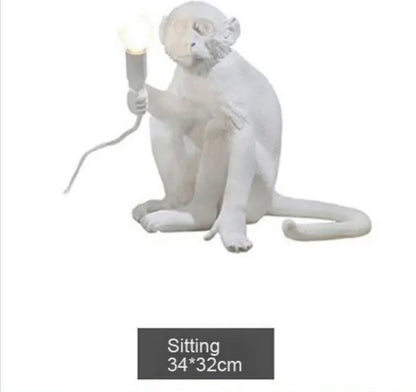 White monkey lamp