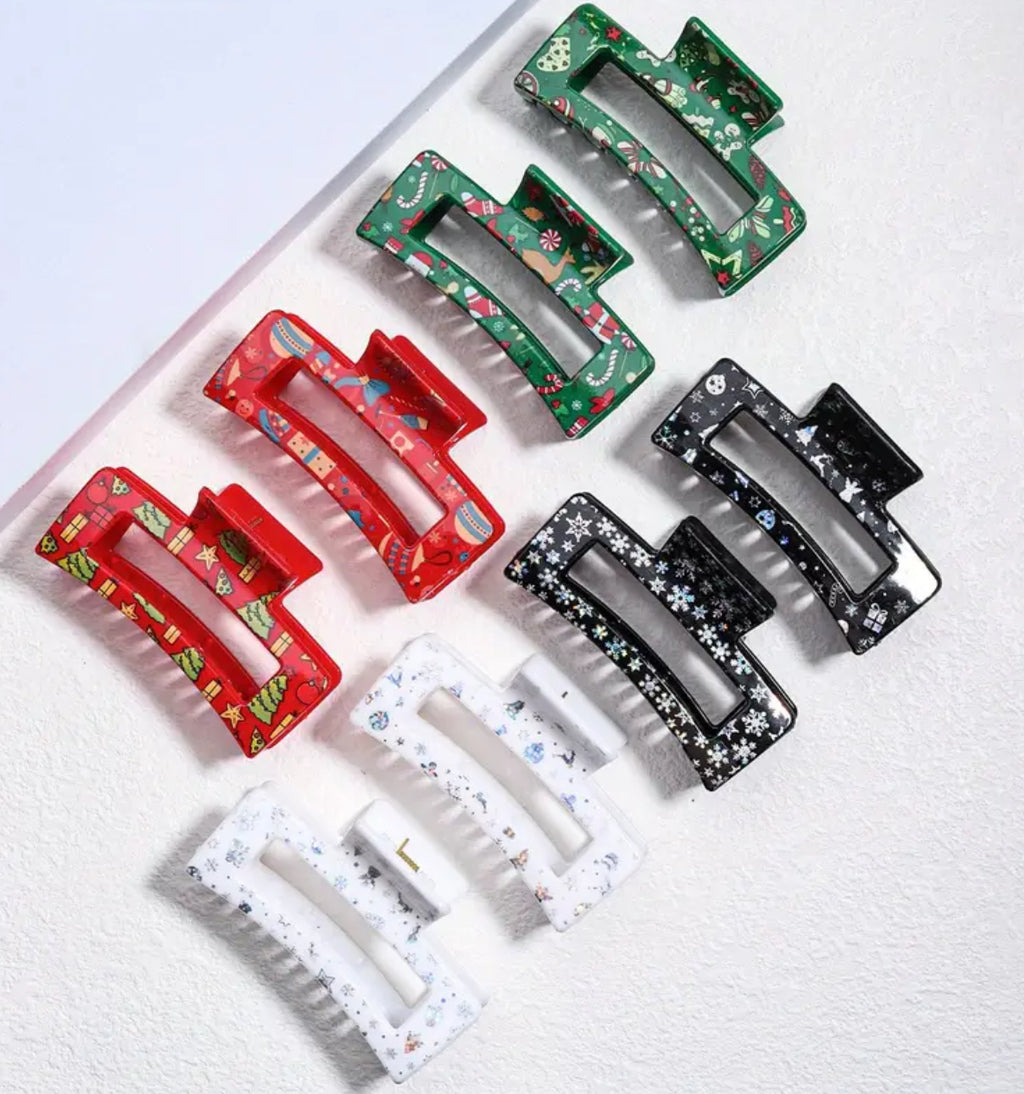 Pince à cheveux griffe de Noël