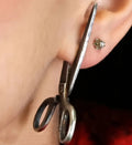 Boucles d'oreilles ciseaux vintage