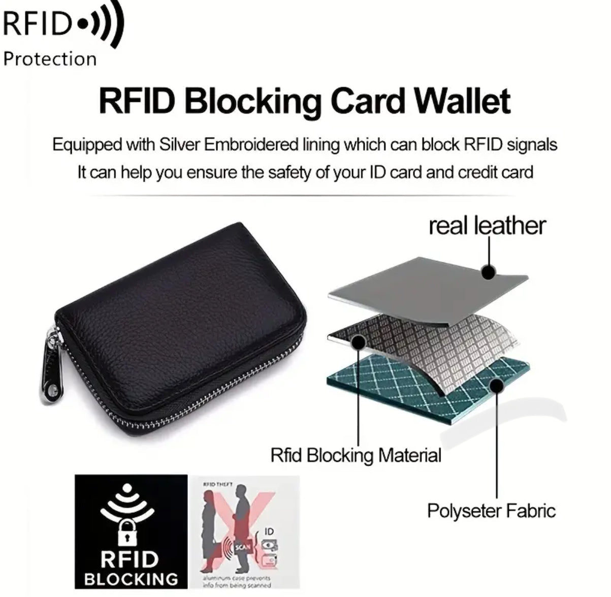 RDIF Genuine Leather Wallet ( Different Colours)