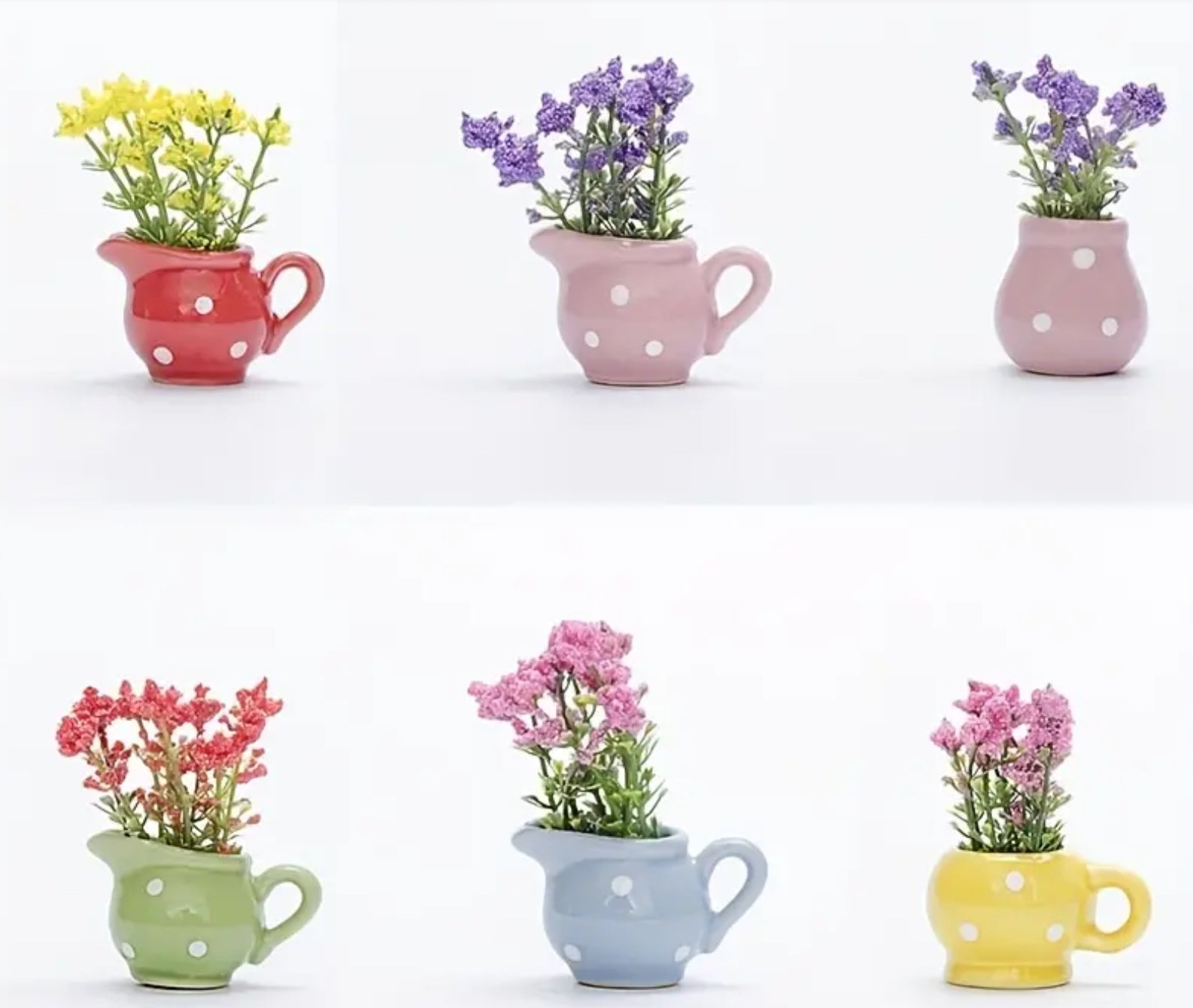 Aimant de réfrigérateur en forme de pichet en céramique avec fleurs