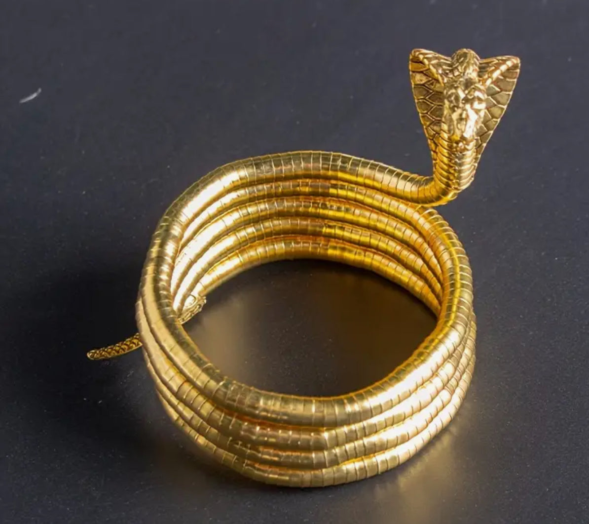 3-in-1 cobra Snake Hair Tie, Necklace & Bracelet