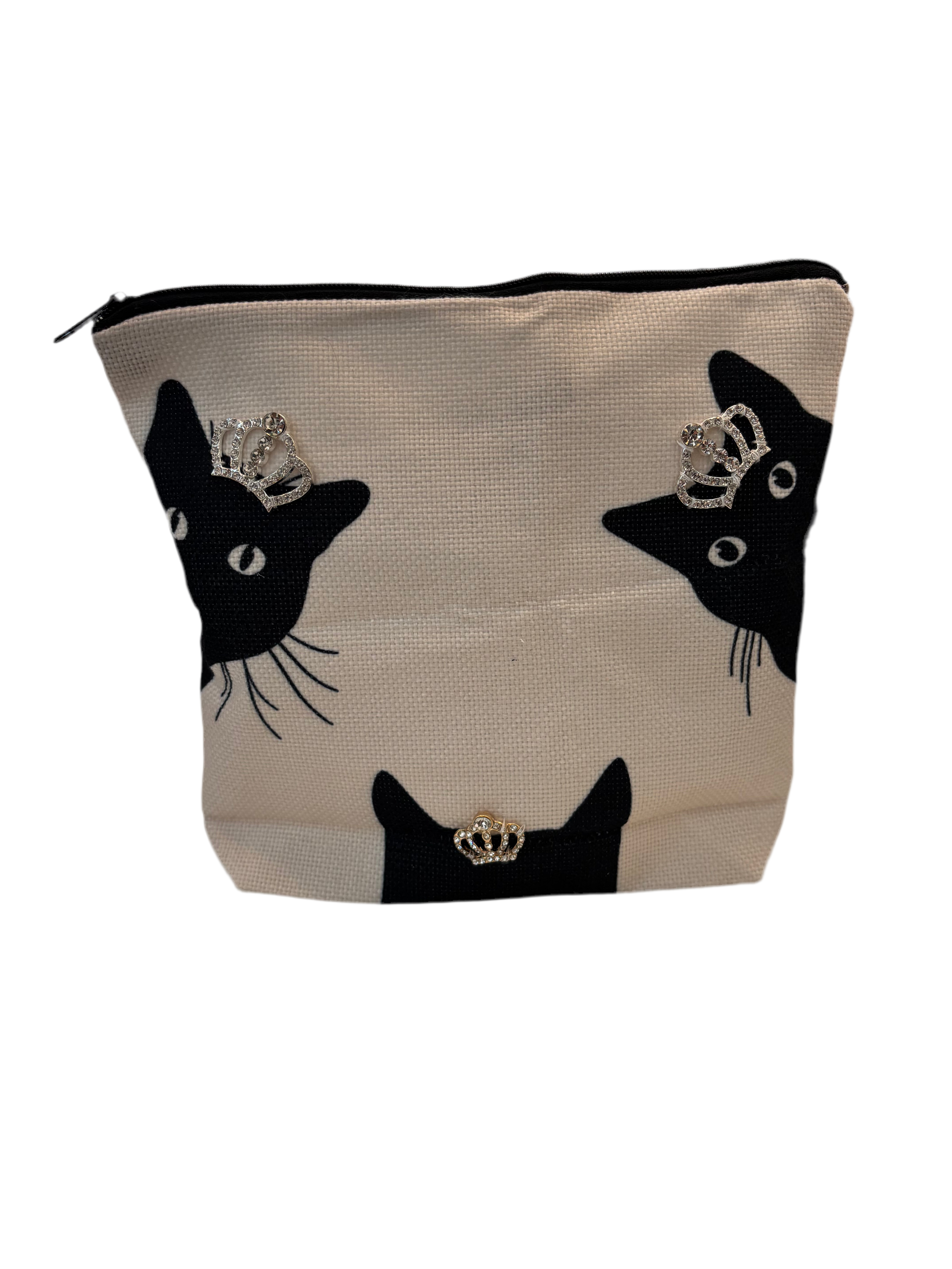 Black cat tiara pouch/case