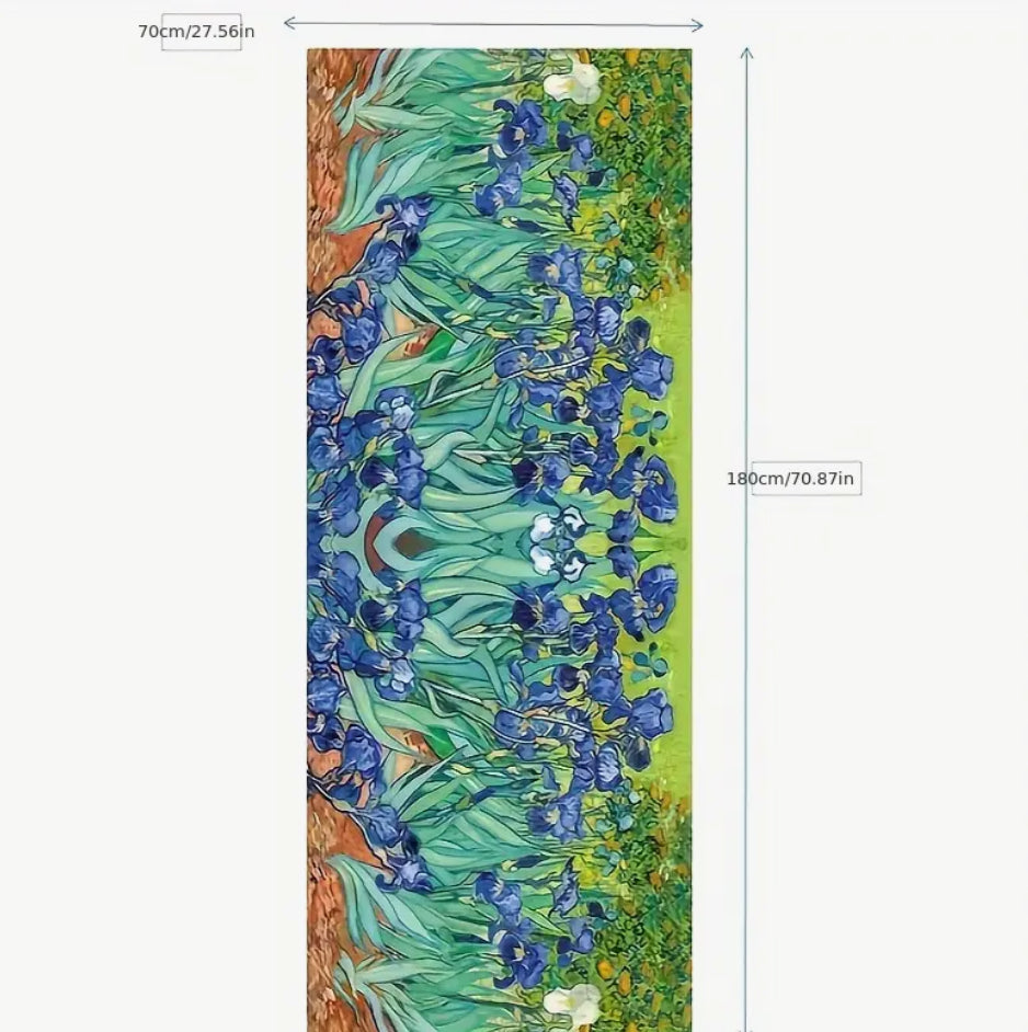 Écharpe florale double face