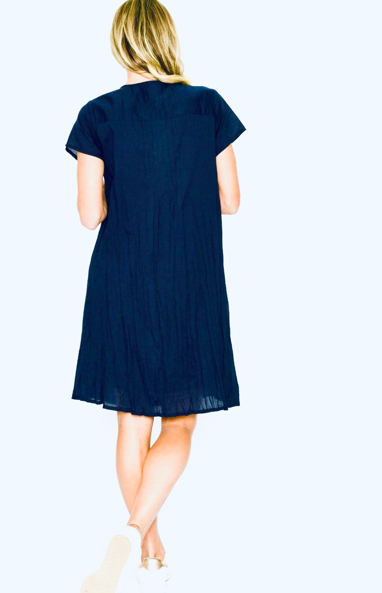 100% Cotton Navy Dress