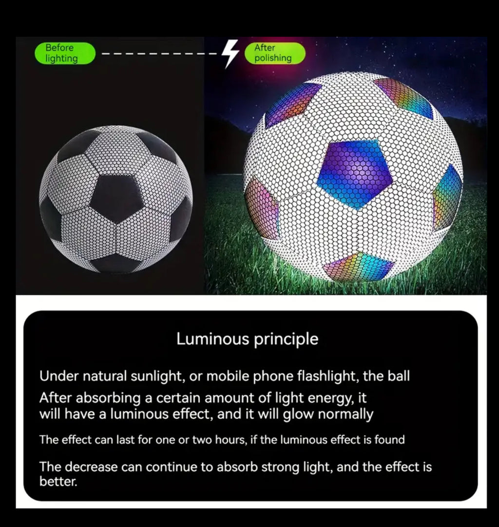 Ballon de football phosphorescent