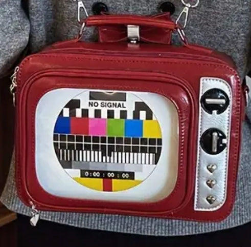 Retro TV handbag (Red)
