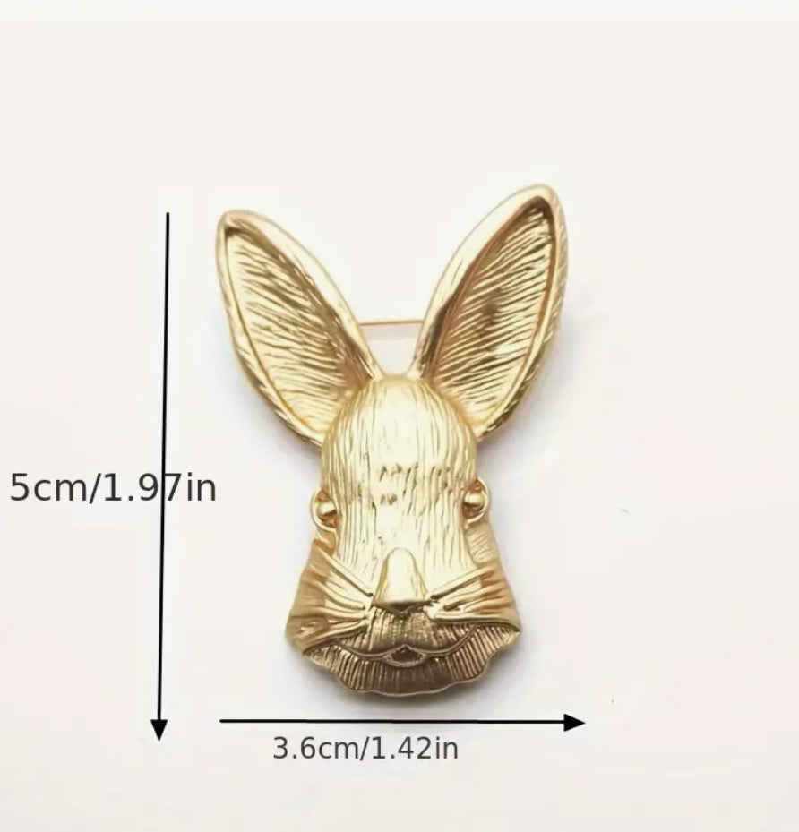 Broche Lapin Doré