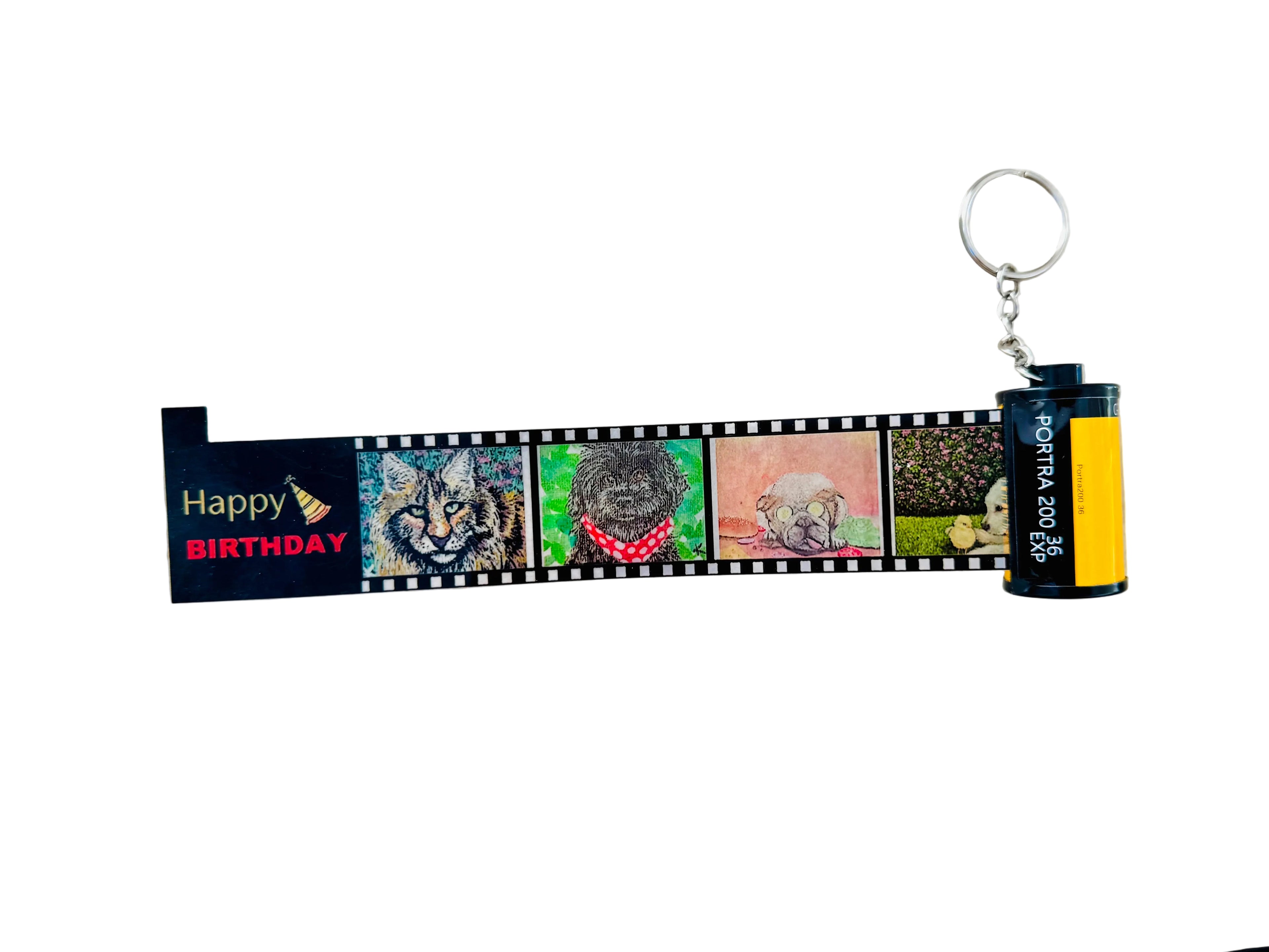 Custom-Made 10x Photo Retractable Film Keychain