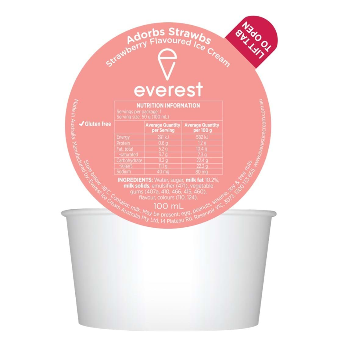 Everest Strawberry Ice Cream Dixie Cup