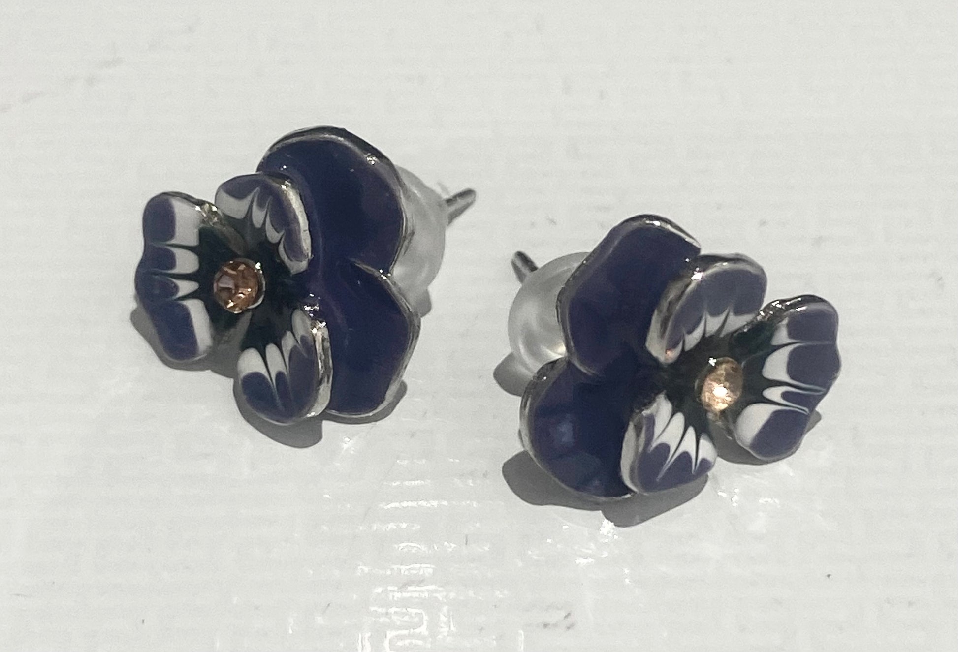 Iris Flower Earrings (sterling silver posts)