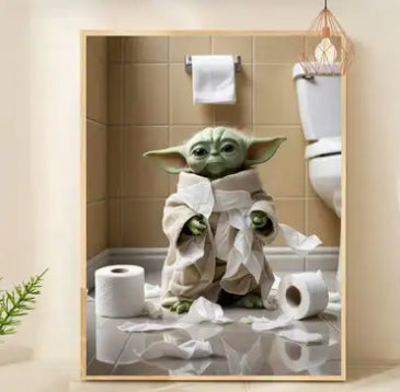 Comical Yoda Canvas Prints