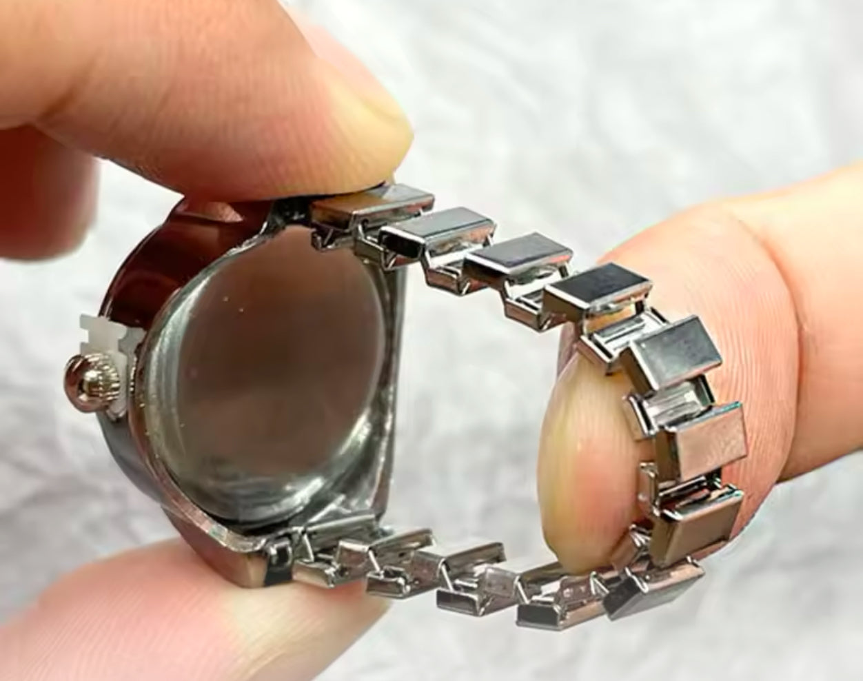 Bague de montre à quartz verte