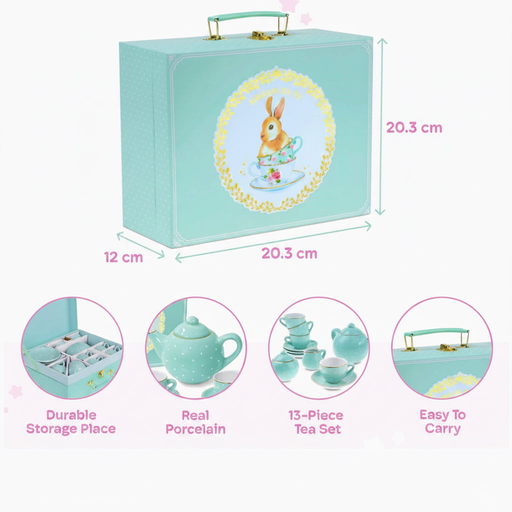 13-Piece Porcelain Tea Set