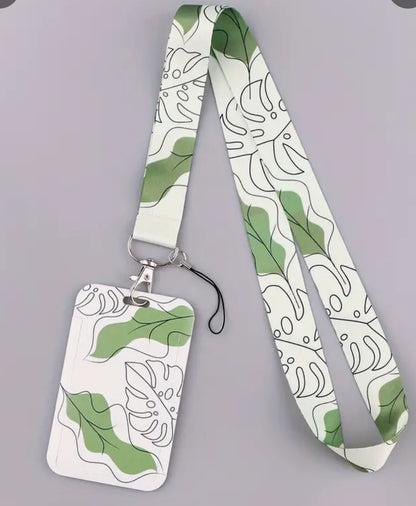 Nature print lanyard