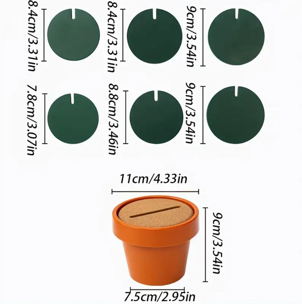 Dessous de verre Cactus vert foncé (lot de 6)