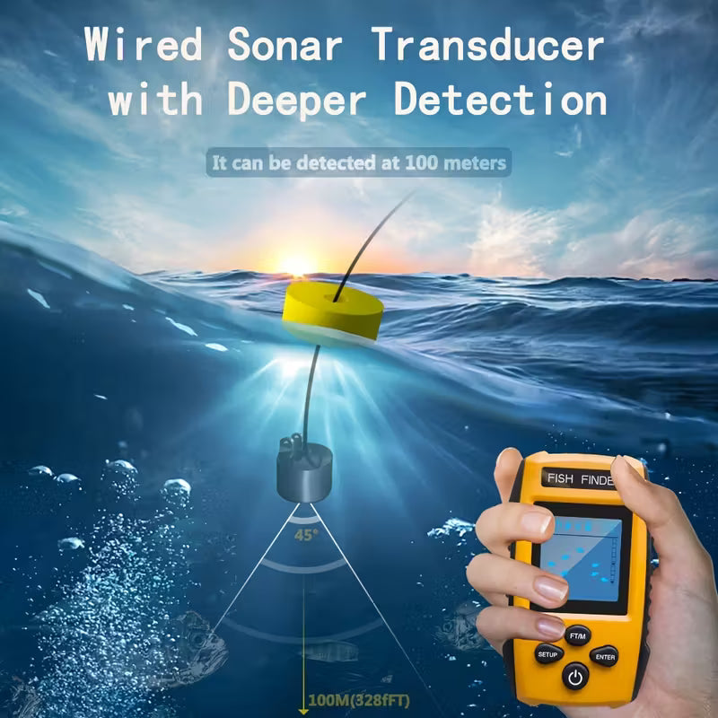 New TL88 Portable Sonar Fish Finder – Wired Echo Sounder with Depth Alarm