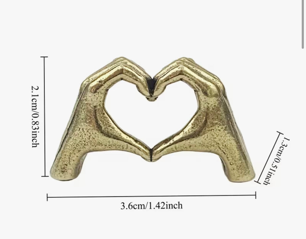 Miniature Brass Loving Hands