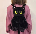 Plush Black Cat Backpack