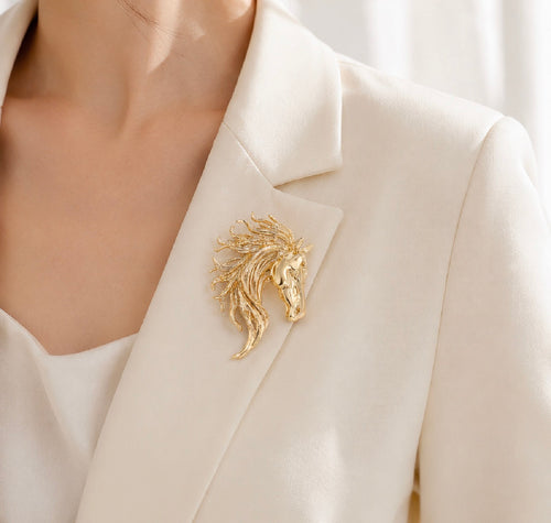 Vintage Horse Head Brooch