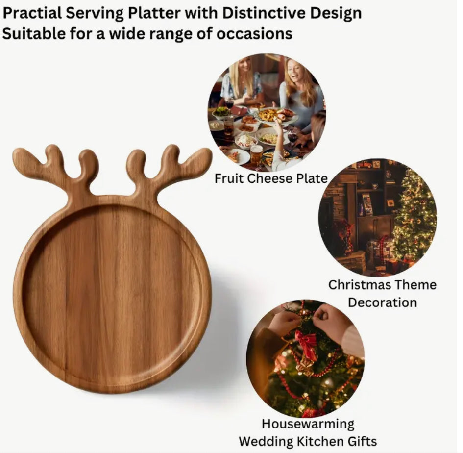 Wooden Reindeer Charcuterie board / grazing platter