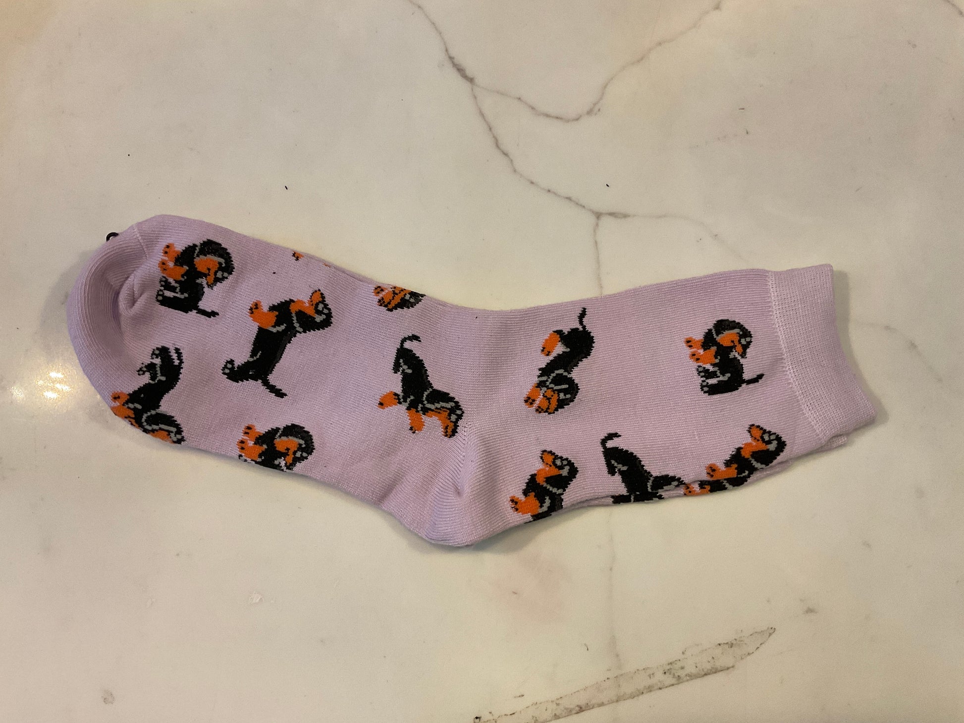 Lilac Daschund Socks