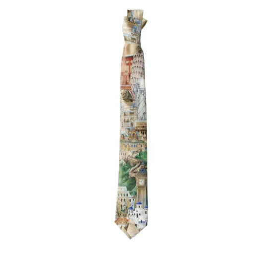 Historical architecture men’s neck tie