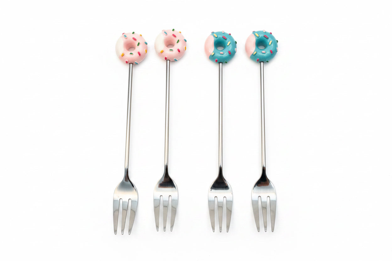 Doughnut Cake Fork (Silver)