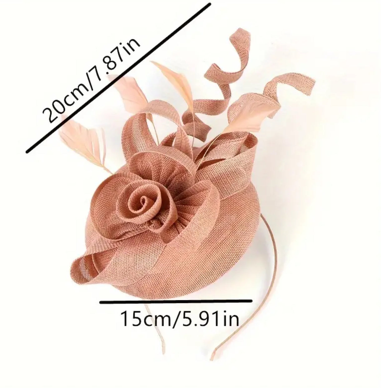 Green or Pink Floral Spiral Derby Fascinator Hat