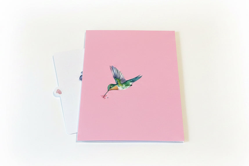 3D Pop-Up Hummingbird Greeting Card