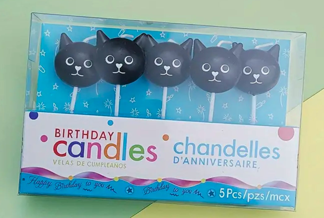 Black Cats Candles (Pack of 5)