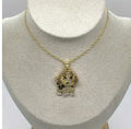 Beagle dog zirconia necklace