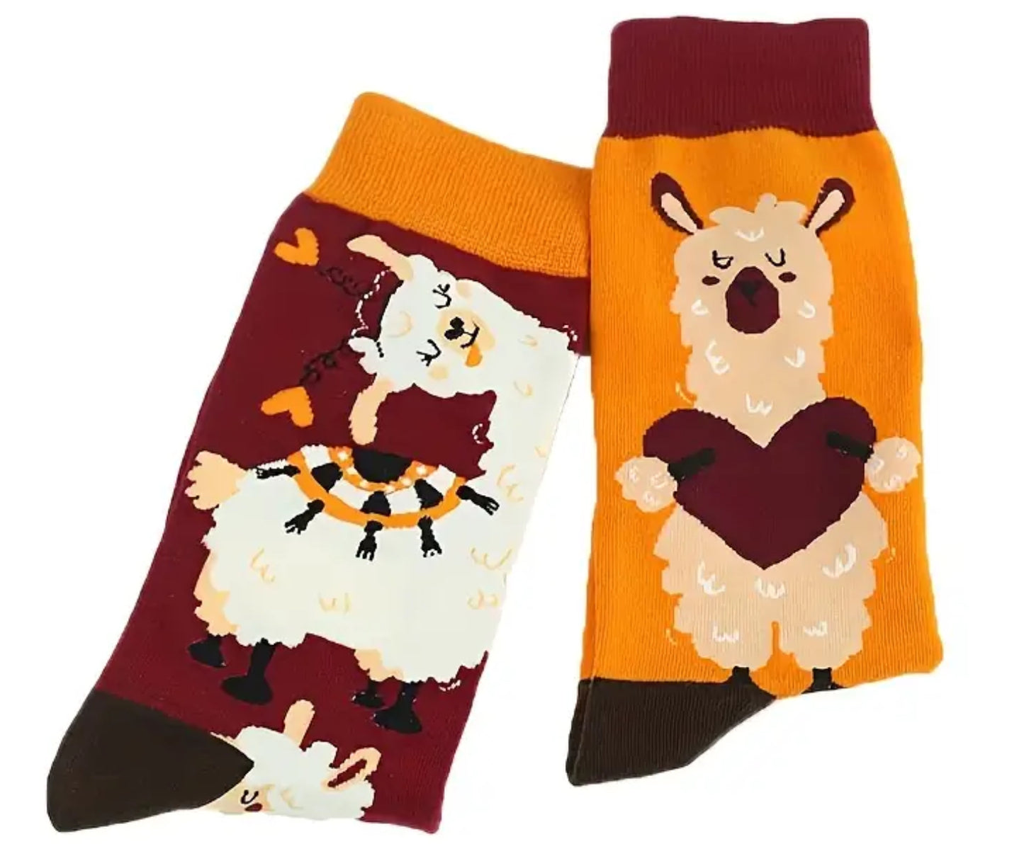 Llama cotton socks