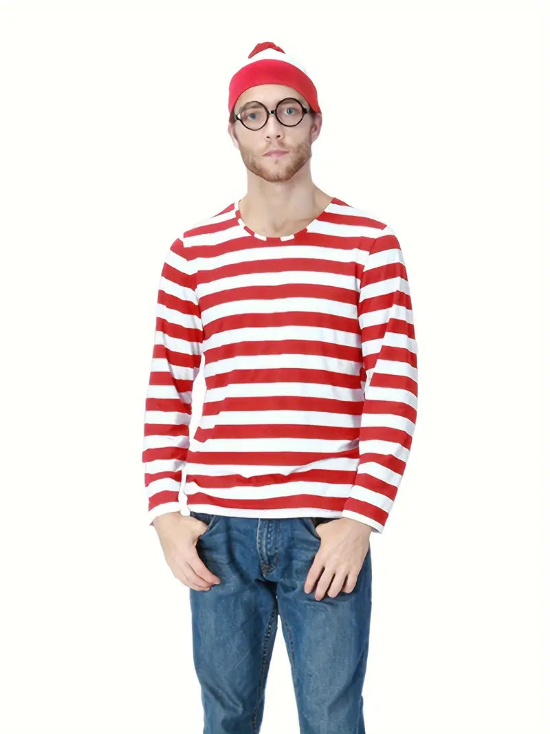 Where’s Wally Men’s Costume (3-piece set)