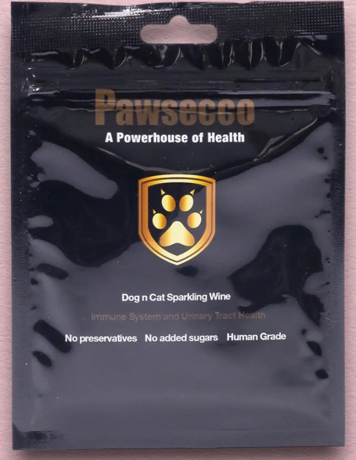 Pawsecco (sachet) Vin mousseux pour chiens et chats