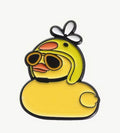 Duck with Helmet Brooch