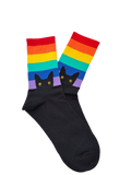 Chaussettes chat arc-en-ciel